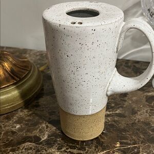 Elegant Speckled White and Tan Mug